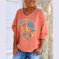 Women’s Contemporary Orange Abstract Shirt