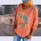 Women’s Contemporary Orange Abstract Shirt