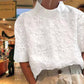 Women's Floral Embroidery Linen Short Sleeve Top