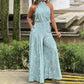 Women's Stylish Slim Fit Wide Leg Printed Jumpsuit